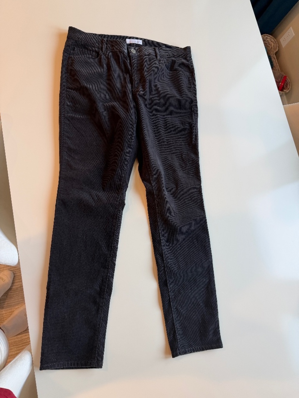 LOFT charcoal grey corduroy pants, modern skinny, Women's 31, NWT